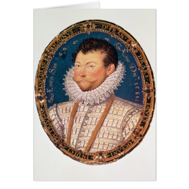 Cartão Sir Francis Drake, 1581 (Frente)