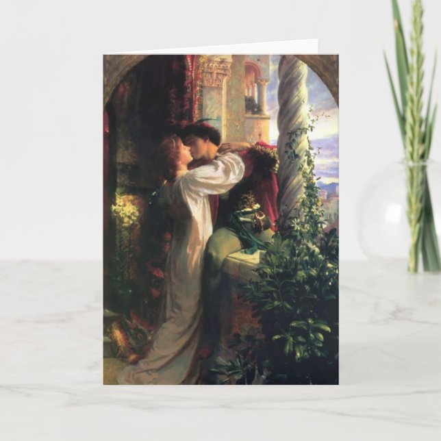 Cartão Sir Frank Dicksee, Romeo and Juliet Greeting Card (Frente)