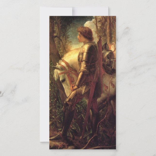 Cartão Sir Galahad (por George Frederick Watts) (Frente)