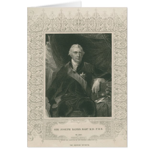 Cartão Sir Joseph Banks (Frente)