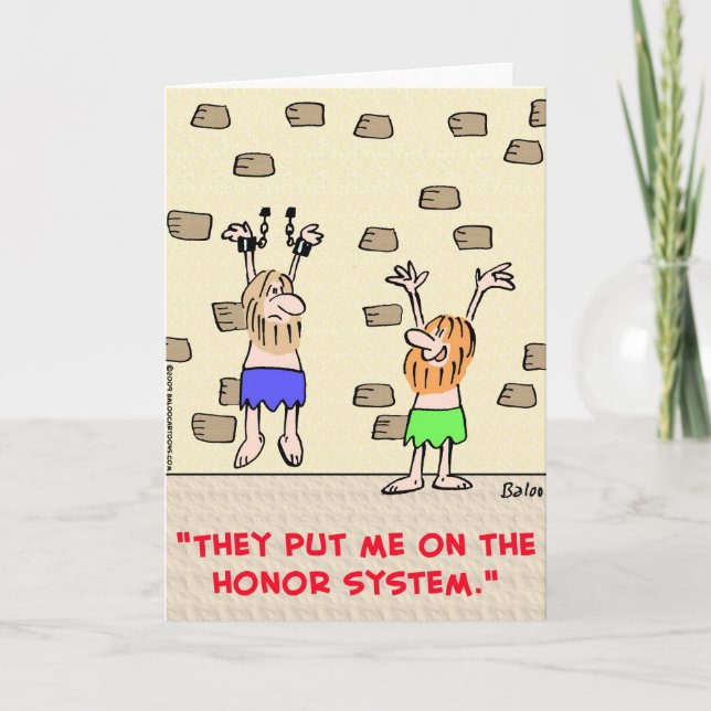 Cartão sistema de honra dos prisioneiros (Frente)