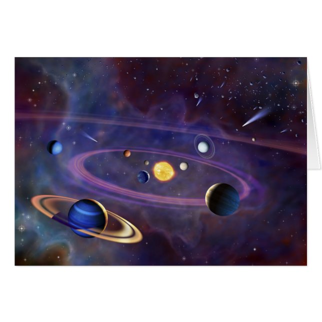 Cartão Sistema solar (Frente Horizontal)