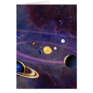 Cartão Sistema solar