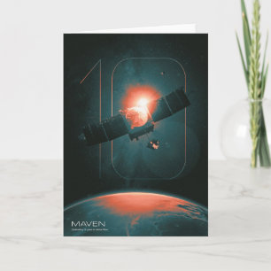 Cartão Sistema Solar, 10 anos de Satelite Maven Mars