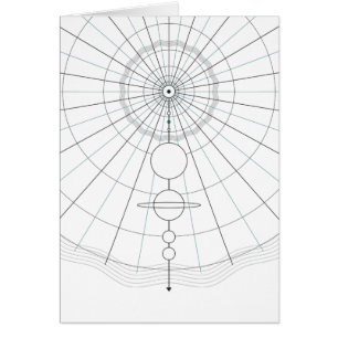 Cartão sistema solar circular