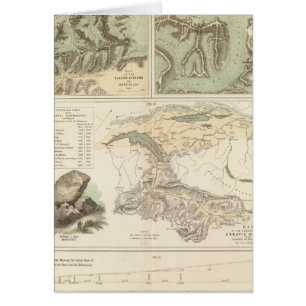 Cartão Sistemas de geleiras de Alpes