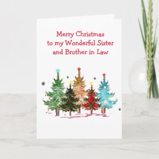 Cartão Sister and Brother in Law Christmas Greeting Card
