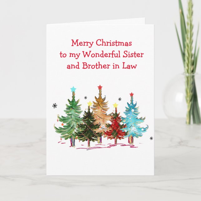 Cartão Sister and Brother in Law Christmas Greeting Card (Frente)