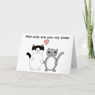 Cartão Sister Best Friend Cats