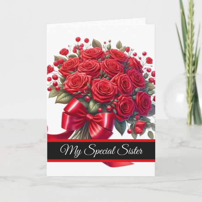 Cartão Sister Birthday Card (Frente)