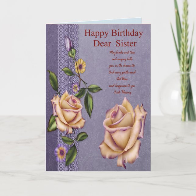 Cartão Sister Birthday Card (Frente)