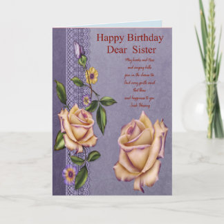 Cartão Sister Birthday Card