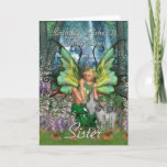 Cartão Sister Birthday Card - Angelica Fantasy Woodland F<br><div class="desc">Sister Birthday Card - Angelica Fantasy Woodland Fairy</div>