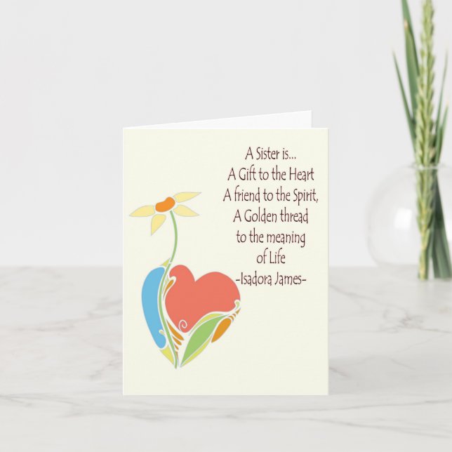 Cartão sister card (Frente)