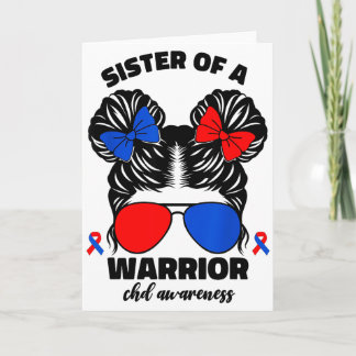 Cartão Sister Of A Warrior Chd Congenital Heart Defect Aw