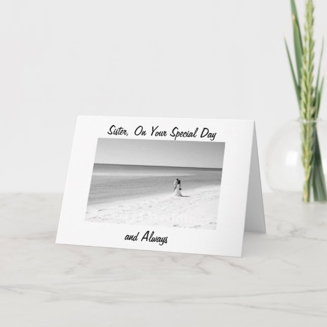 CARTÃO SISTER ON YOUR WEDDING DAY-LOVE/HAPPINESS (Frente)