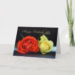Cartão Sister Orange And Cream Rose Birthday Card<br><div class="desc">Sister Orange And Cream Rose Birthday Card</div>
