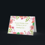 Cartão Sister Watercolor Flowers Religious Birthday<br><div class="desc">Let your sister know how special she is in your life by sending her this birthday card. The religious birthday message is surrounded by brightly colored flowers.</div>