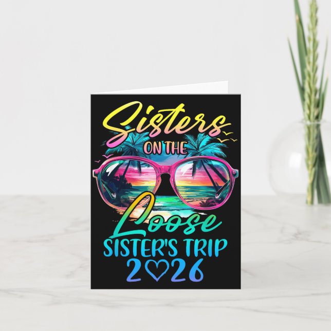 Cartão Sisters On The Loose Sisters Trip 2026 Funny Summe (Frente)