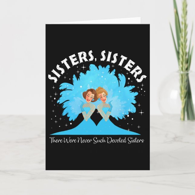 Cartão Sisters White Christmas Movie 1954 Xmas Snow Pajam (Frente)