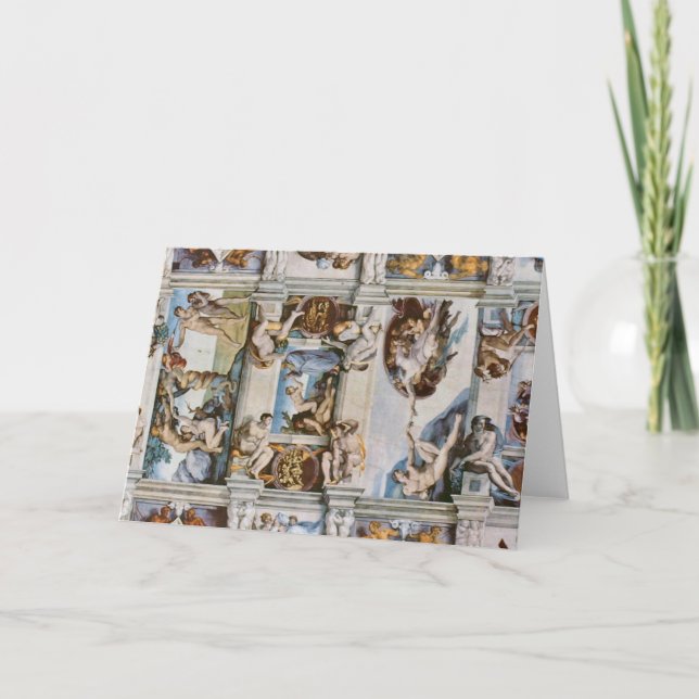 Cartão Sistine Chapel Ceiling Michelangelo (Frente)