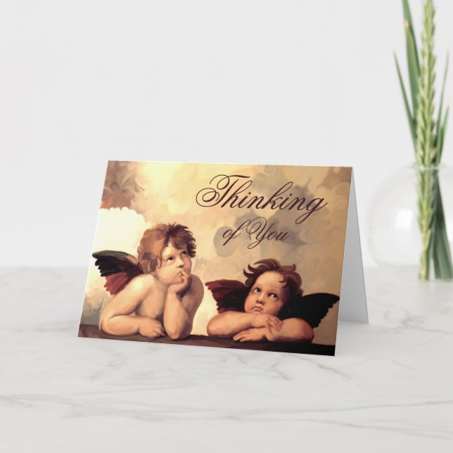 Cartão Sistine Madonna Cherubs Raffaelo Sanzio (Frente)
