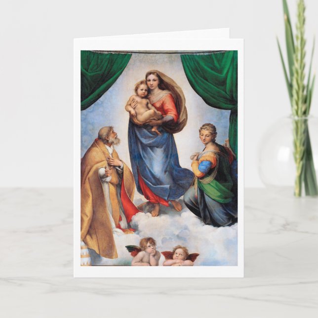 Cartão Sistine Madonna, Raphael (Frente)