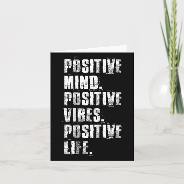 Cartão Sitive Mind Sitive Vibes Sitive Life Motivational  (Frente)
