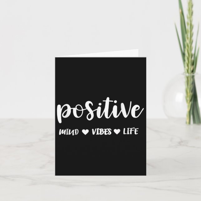 Cartão Sitive Mind Sitive Vibes Sitive Life Motivational  (Frente)
