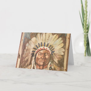 Cartão Sitting Bull Indian Chief