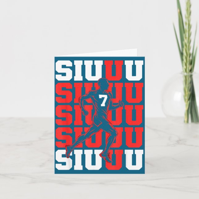 Cartão Siuuuu Fan Soccer Lovers Soccer s Player Joke (Frente)