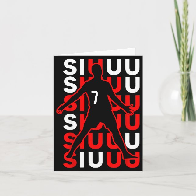 Cartão Siuuuu Funny Soccer Present For Soccer Lovers Fan  (Frente)