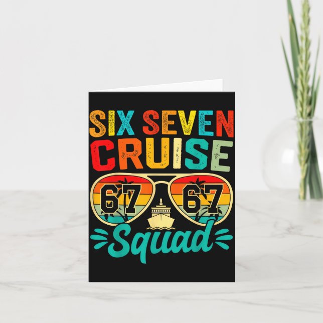 Cartão Six Seven 67 Cruise Squad 2025 Funny Kids Cruise M (Frente)