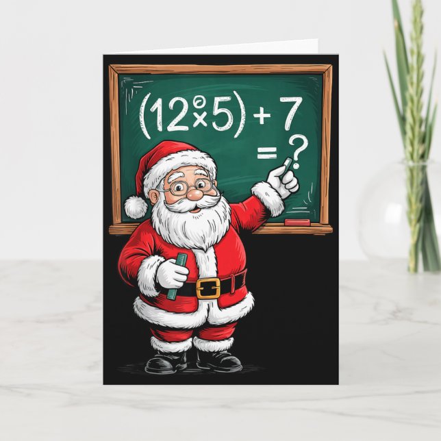 Cartão Six Seven 67 Meme Santa Math Teacher Christmas Men (Frente)