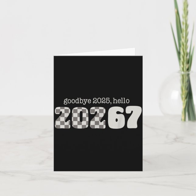 Cartão Six Seven Kids New Years Goodbye 2026 Hello 67 Num (Frente)