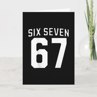 Cartão Six Seven Meme 67 Sports Jersey For Boys Girls Kid