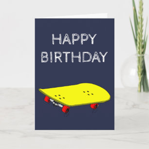 Cartão skate amarelo Legal