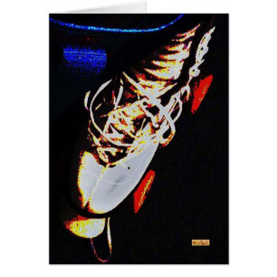 Cartão Skate com rodas alaranjadas