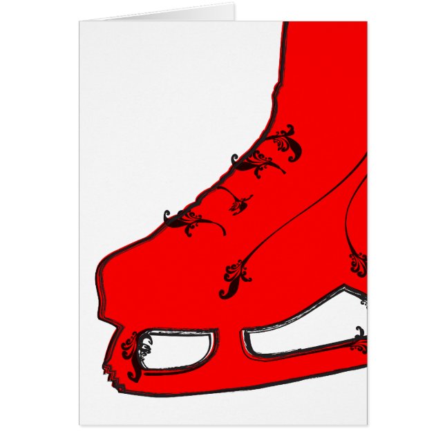 Cartão skate de gelo paisley (Frente)