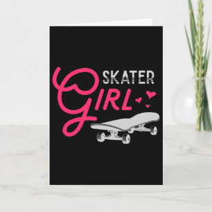 Cartão Skate Skateboarder Mulheres Meninas Skater Garota