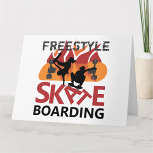 Cartão Skateboard de estilo livre