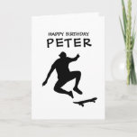 Cartão SKATEBOARD HELY BIRTHDAD FRIEND Card<br><div class="desc">SKATEBOARD HELY BIRTHDAY Boy Nada diz "eu me importo" como um cartão personalizado de alta qualidade com uma mensagem sincera. Muitos valorizarão um bom cartão personalizado sobre o presente que ele traz. Um cartão que manterá sua qualidade por toda a vida, para sempre lembrar a essa pessoa especial aquela bela...</div>