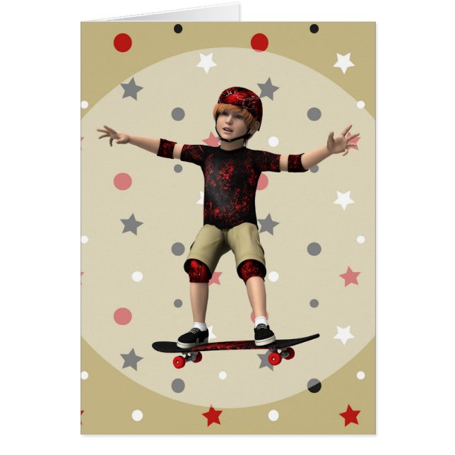 Cartão Skateboarder (Frente)