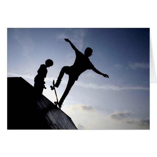 Cartão Skateboarders (Frente Horizontal)