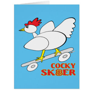 Cartão Skater Cocky