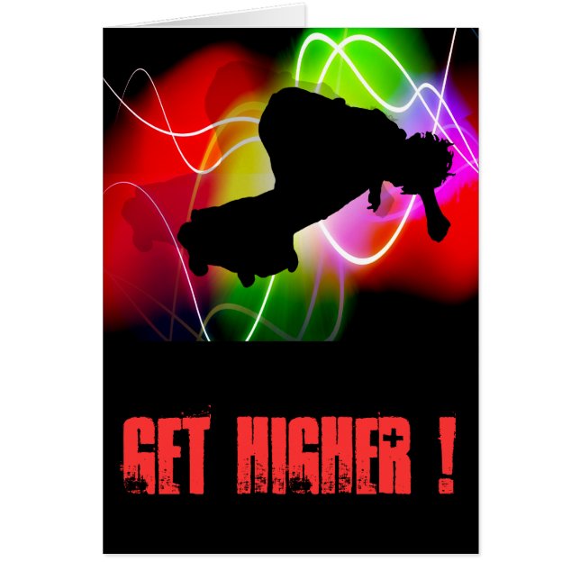 Cartão Skater elétrico do espectro (Frente)