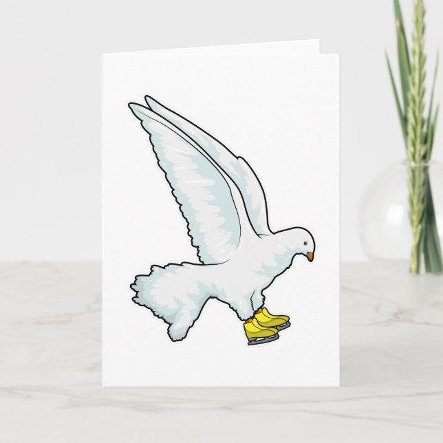 Cartão Skates de gelo com gelo (Frente)