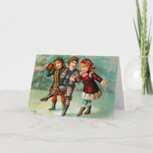 Cartão Skating Trio Greeting Card