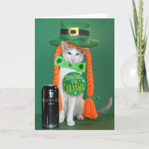 Cartão Skeezix McCat --- Cat St. Patrick's Day Card