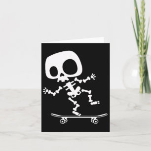 Cartão Skeletboard Skateboard Halloween Costume Divertido